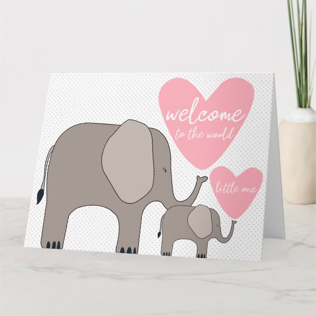 Welcome to the World - Elephants Card (Front)