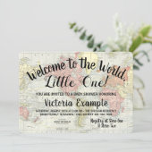 Welcome to the World Map Baby Shower Invitations (Standing Front)
