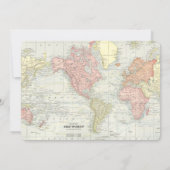 Welcome to the World Map Baby Shower Invitations (Back)