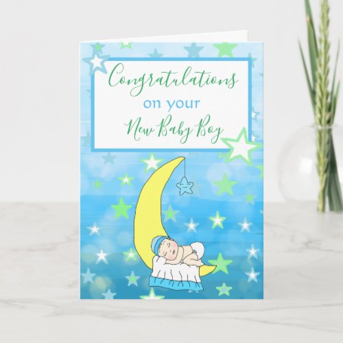 Welcome to the World New Baby Boy  Card