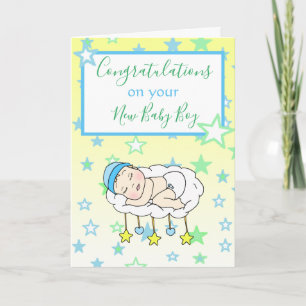 Welcome to the World New Baby Boy Card