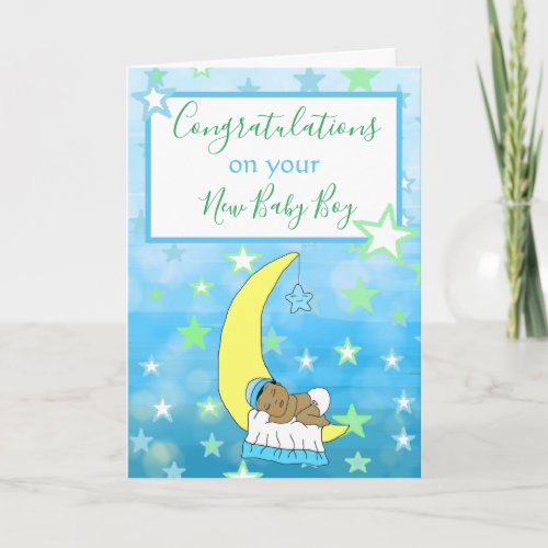 Welcome to the World New Baby Boy Ethnic Card