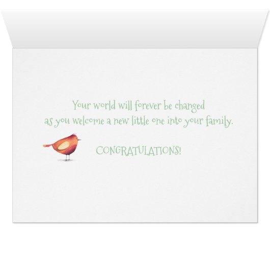 Welcome to the World New Baby custom name (Inside Horizontal (Bottom))