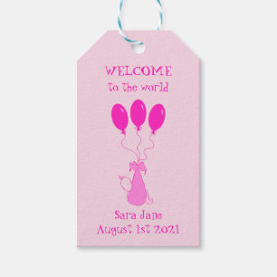 WELCOME to the world New baby Gift Tag