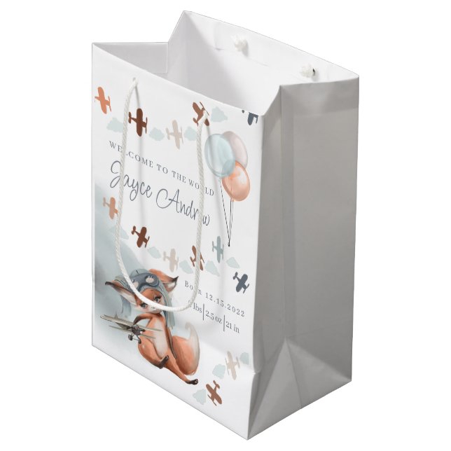 Welcome To The World Newborn Gift Bag (Front Angled)