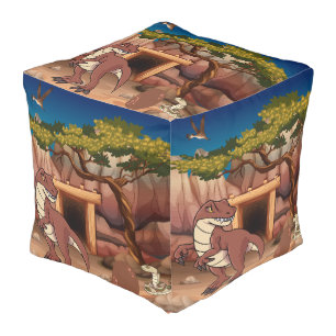 Welcome to the world of Dinosaurs wild animals Pouf