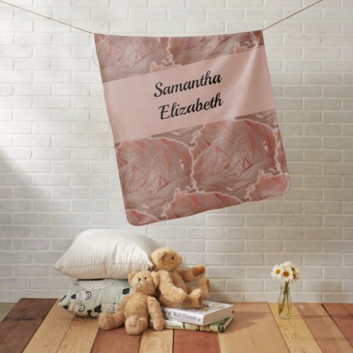 Welcome To The World Pastel Pink Baby Girl Baby Blanket