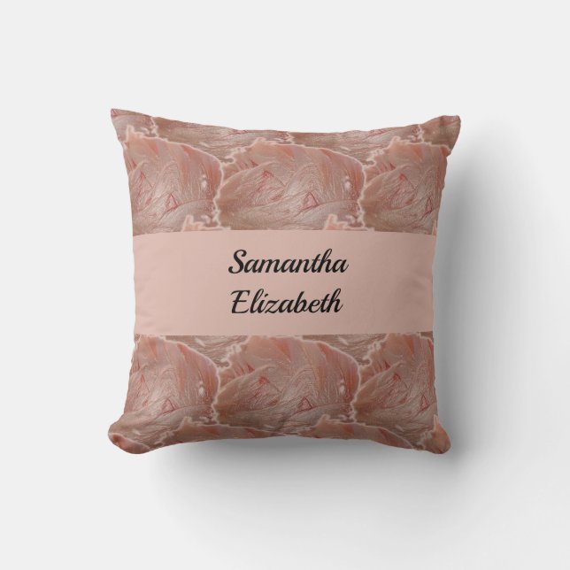 Welcome To The World Pastel Pink Baby Girl Throw Pillow (Front)