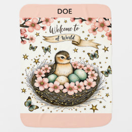 Welcome to the World Robin Nest Baby Blanket
