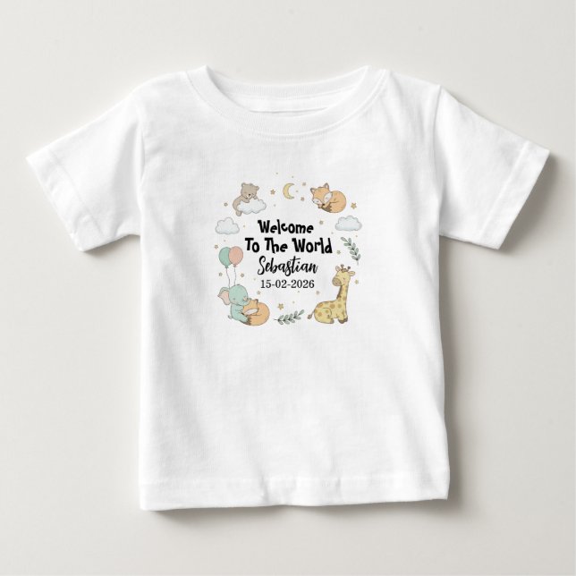 Welcome To The World Sebastian Baby T-Shirt (Front)