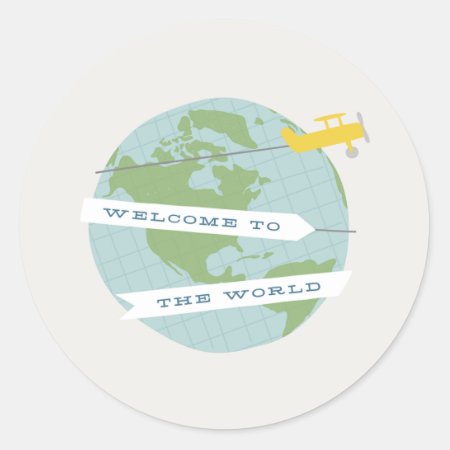 Welcome To The World Sticker - Yellow