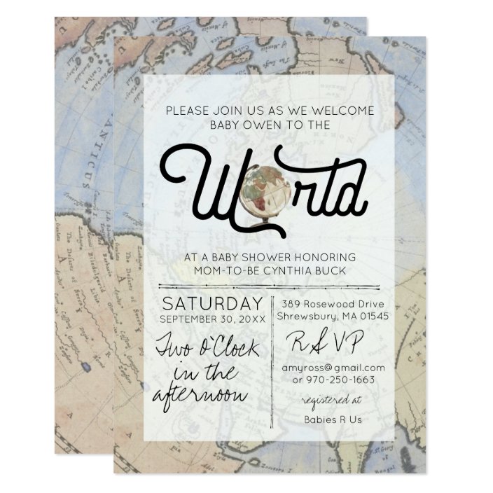 welcome to the world baby shower invitations