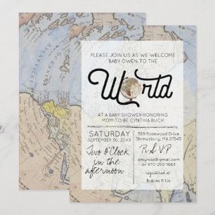 Welcome to the World - Travel Baby Shower Invitation