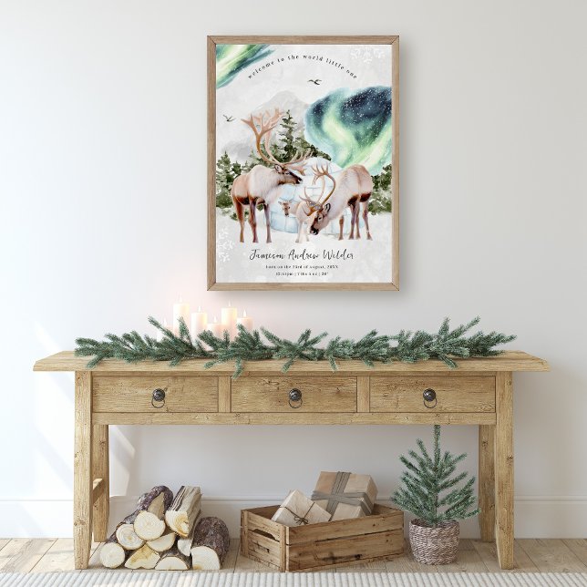 Welcome to the World | Woodland Aurora Nursery  Poster (Creator Uploaded)