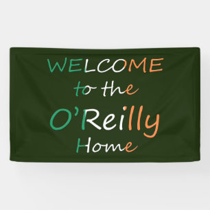 Welcome To The YourName Home on Irish Flag bnrcnt Banner