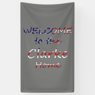 Welcome To The YourName Home on USA Flag (v) bnrt Banner