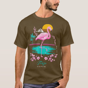 Welcome to Tokyo Japan Flamingo Sakura Love Design T-Shirt