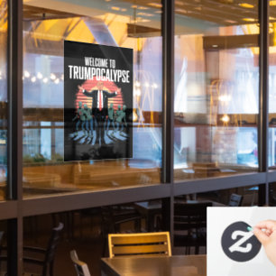 Welcome to Trump-ocalypse Funny Trump Halloween Window Cling