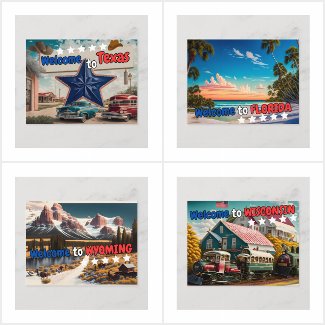 Welcome to USA, States, Postcards for Postcrossers