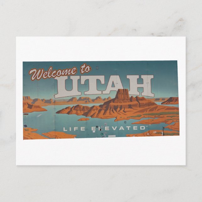 Welcome to Utah Notebook Postcard (Front)