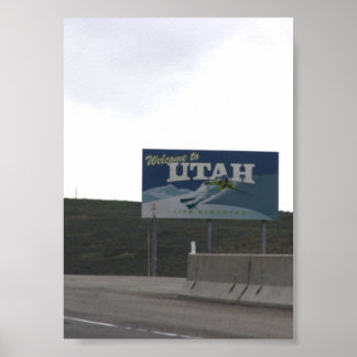 Welcome to Utah sign