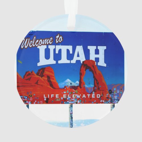 Welcome to Utah Sign Ornament