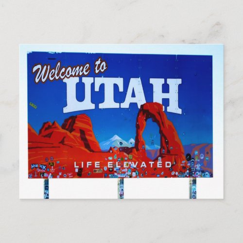 Welcome to Utah Sign Postcard