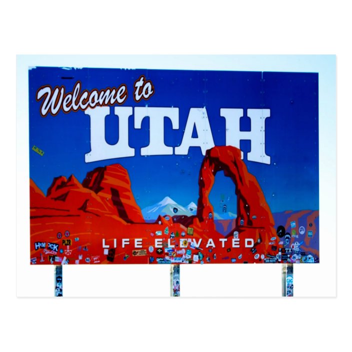 Welcome to Utah Sign Postcard | Zazzle.com