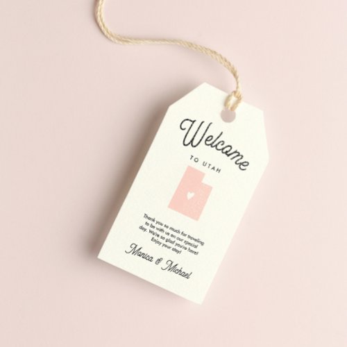 Welcome to UTAH Wedding ANY COLOR  Gift Tags