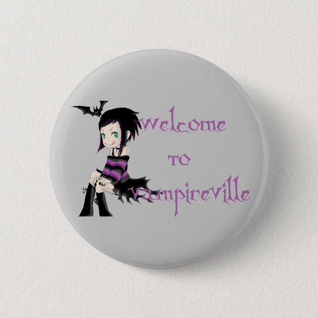 welcome to vampireville button (Front)