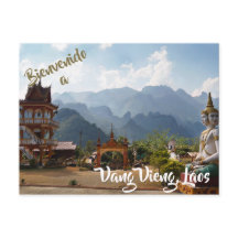 Welcome to Vang Vieng, Laos postcard