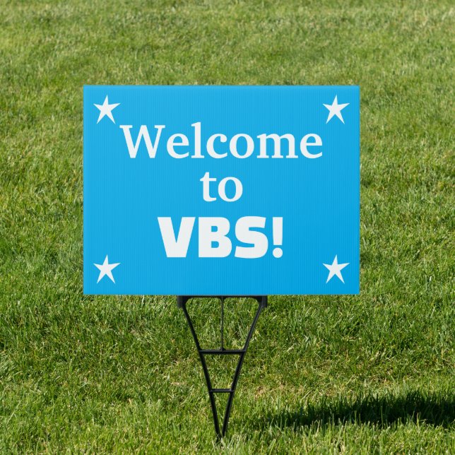 Welcome to VBS Church Yard Sign (Insitu)