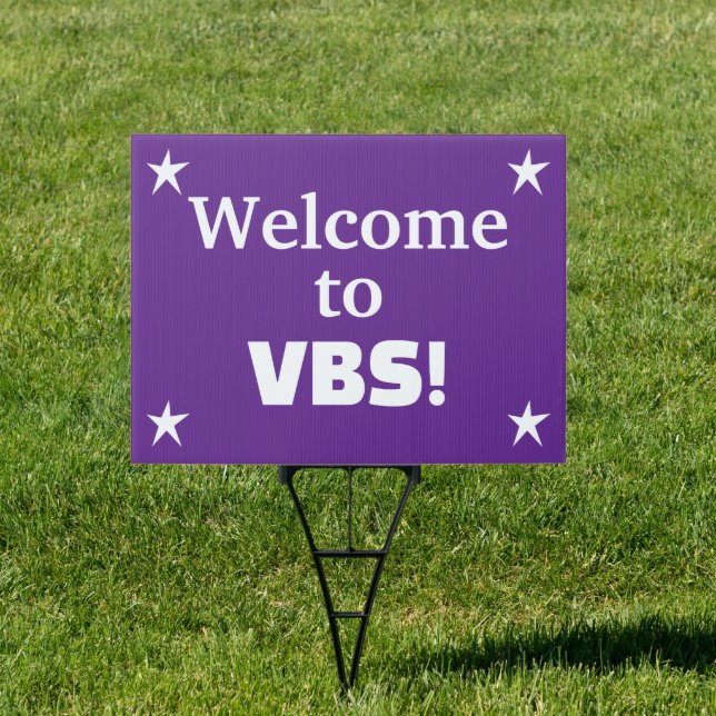 Welcome to VBS Church Yard Sign (Insitu)