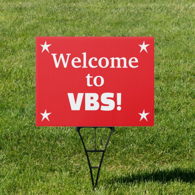 Welcome to VBS Church Yard Sign (Insitu)
