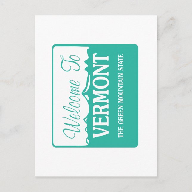 Welcome to Vermont - USA Postcard (Front)