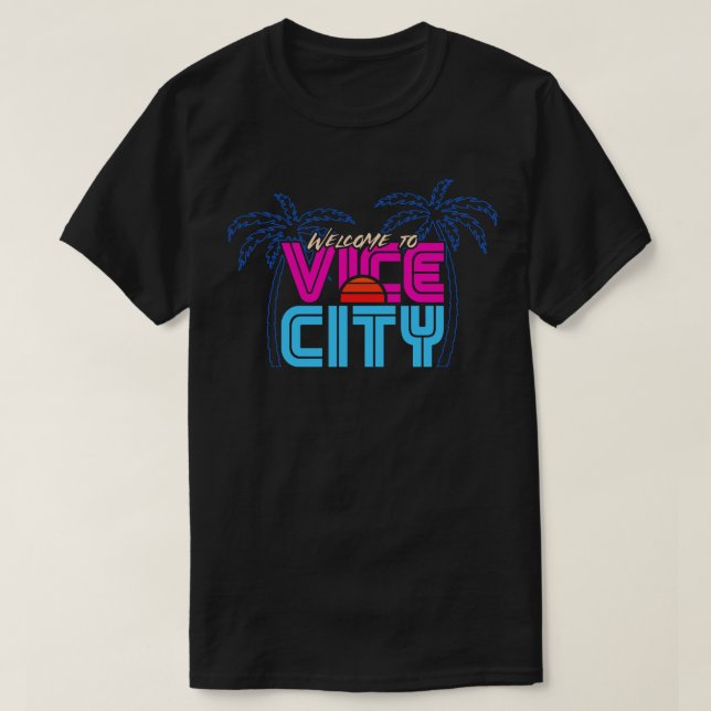 Welcome To Vice City T-Shirt (Design Front)