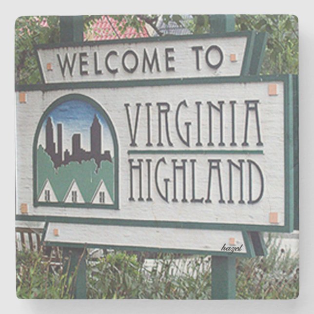 Welcome to Virginia Highland Marble Stone Coaster. Coaster (Front)