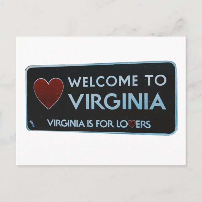 Welcome to Virginia Sign Postcard (Front)