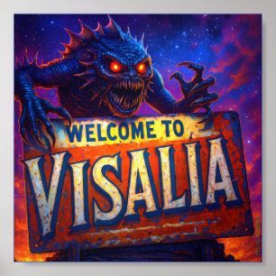 WELCOME TO VISALIA - WALL ART ACRYLIC PHOTO TILE