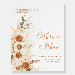 Welcome to Wedding Boho Chic Pampas Calligraphy Foam Board