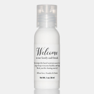 Welcome To Wedding Elegant Script Hand Lotion