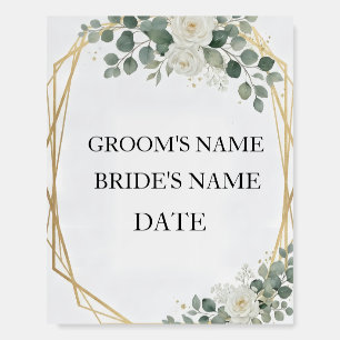 Welcome to Wedding Floral Gold chic elegant modern Foam Board