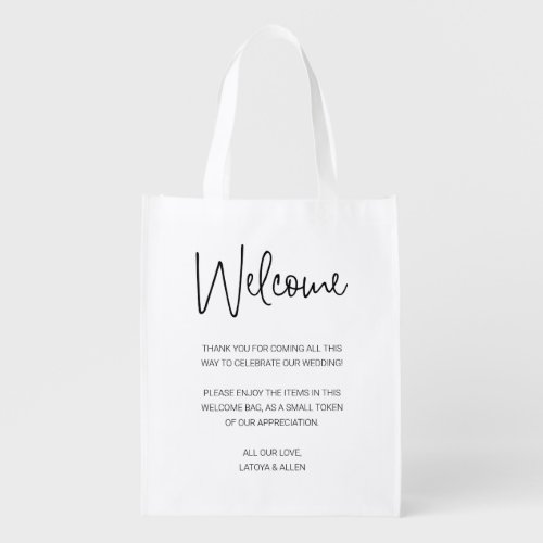 Welcome To Wedding Out Of Town Guests Gift Bag