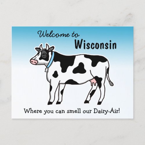 Welcome to Wisconsin where you can smell our Dairy Postcard