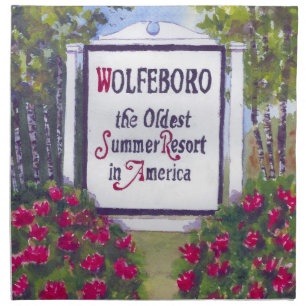 Welcome to Wolfeboro NH Sign Cloth Napkin