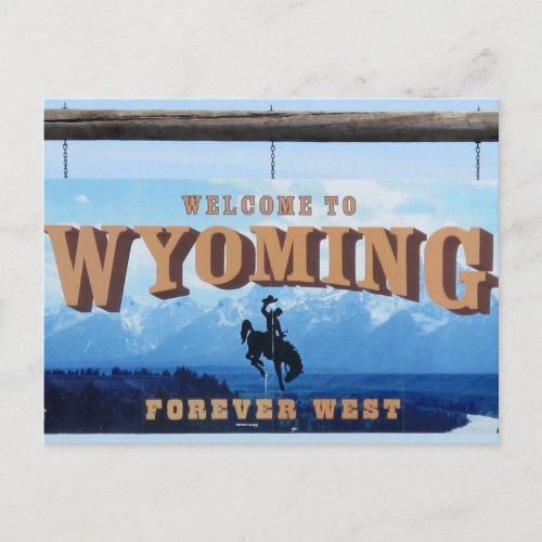 Welcome to Wyoming Postcard with 2015 Calendar