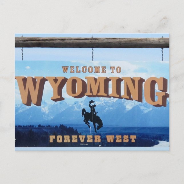 Welcome to Wyoming Postcard with 2015 Calendar (Front)