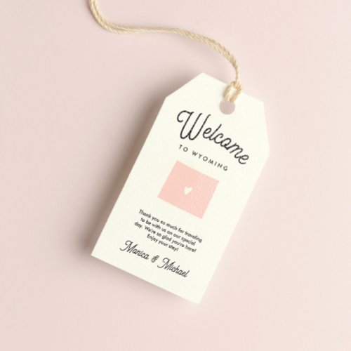 Welcome to WYOMING Wedding ANY COLOR     Gift Tags