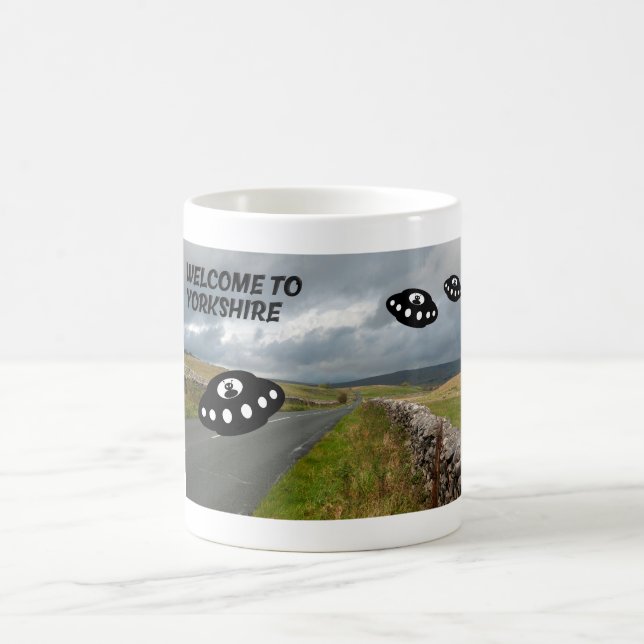 Welcome to Yorkshire with some extraterrestrial vi Coffee Mug (Center)