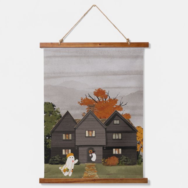 Welcome to your haunted house hanging tapestry (Front)